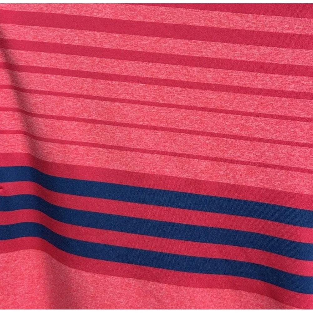 Adidas Short‎ Sleeve Polo Shirt Red Striped Men's Size Large